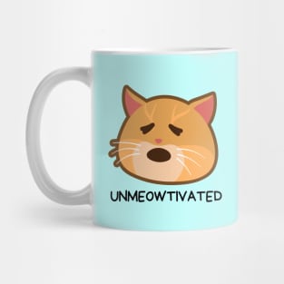 Unmeowtivated | Cute Unmotivated Cat Pun Mug